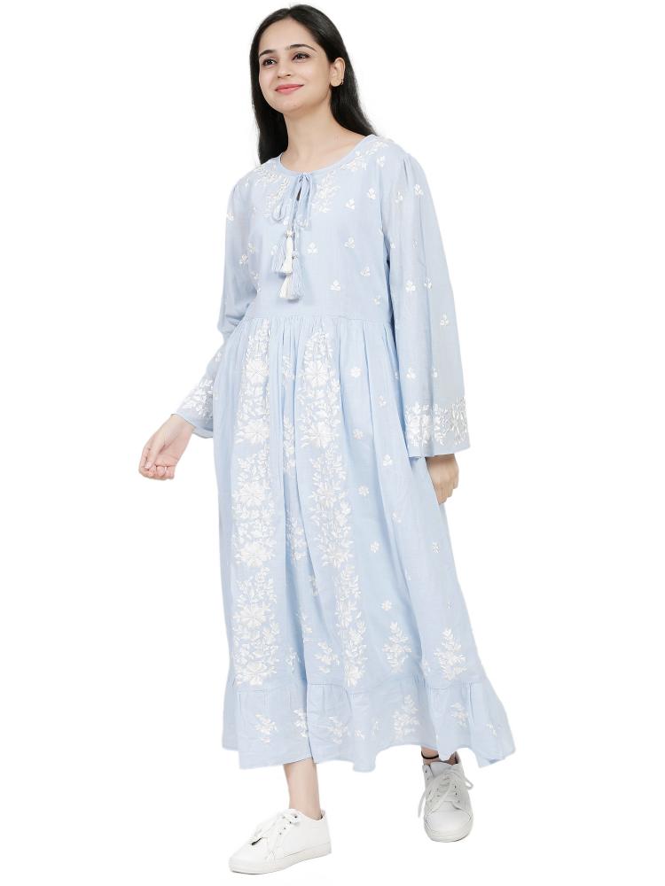 Allover embroidered dress