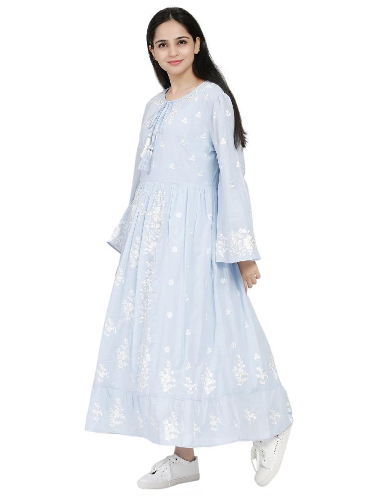 Allover embroidered dress