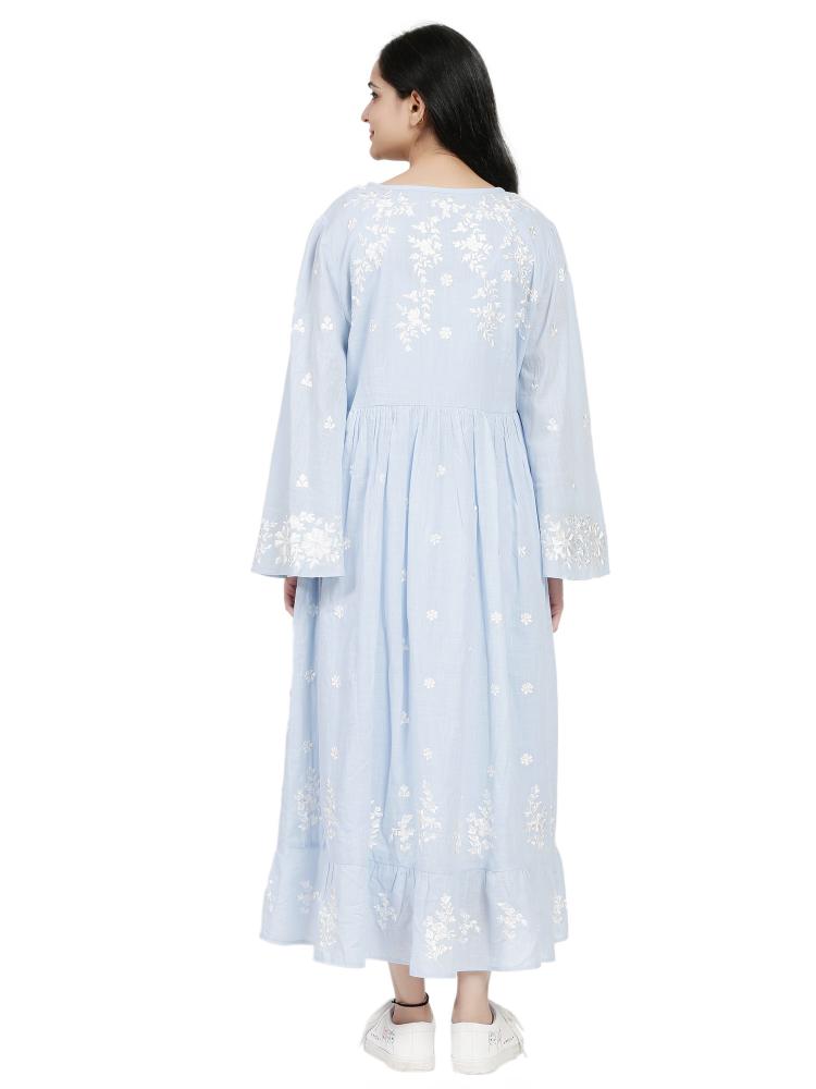 Allover embroidered dress