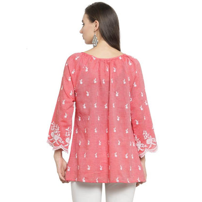 Allover embroidered Top