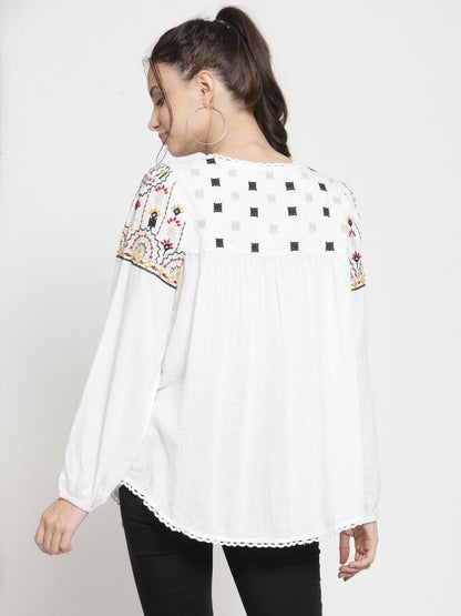 Multi Embroidery Top