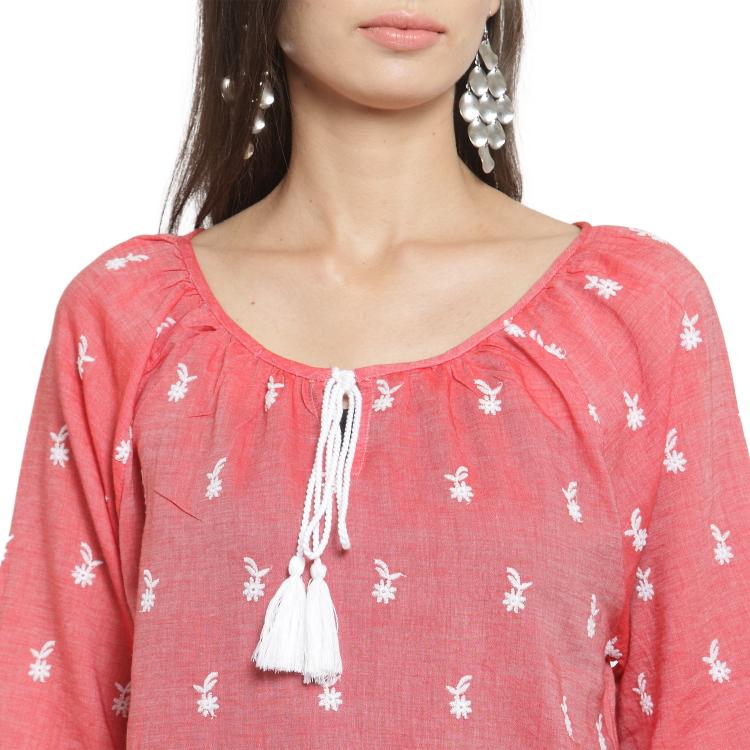 Allover embroidered Top