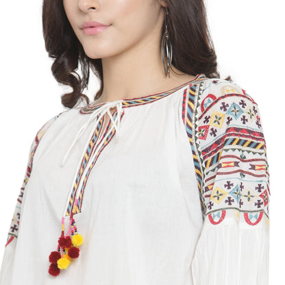 Embroidered top