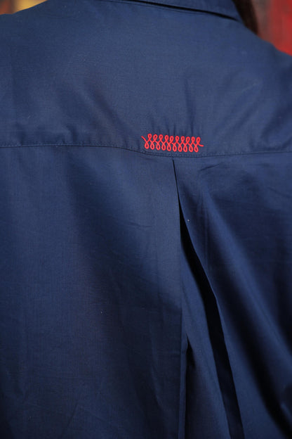 Navy Blue Shirt Dress – Effortless Everyday Elegance