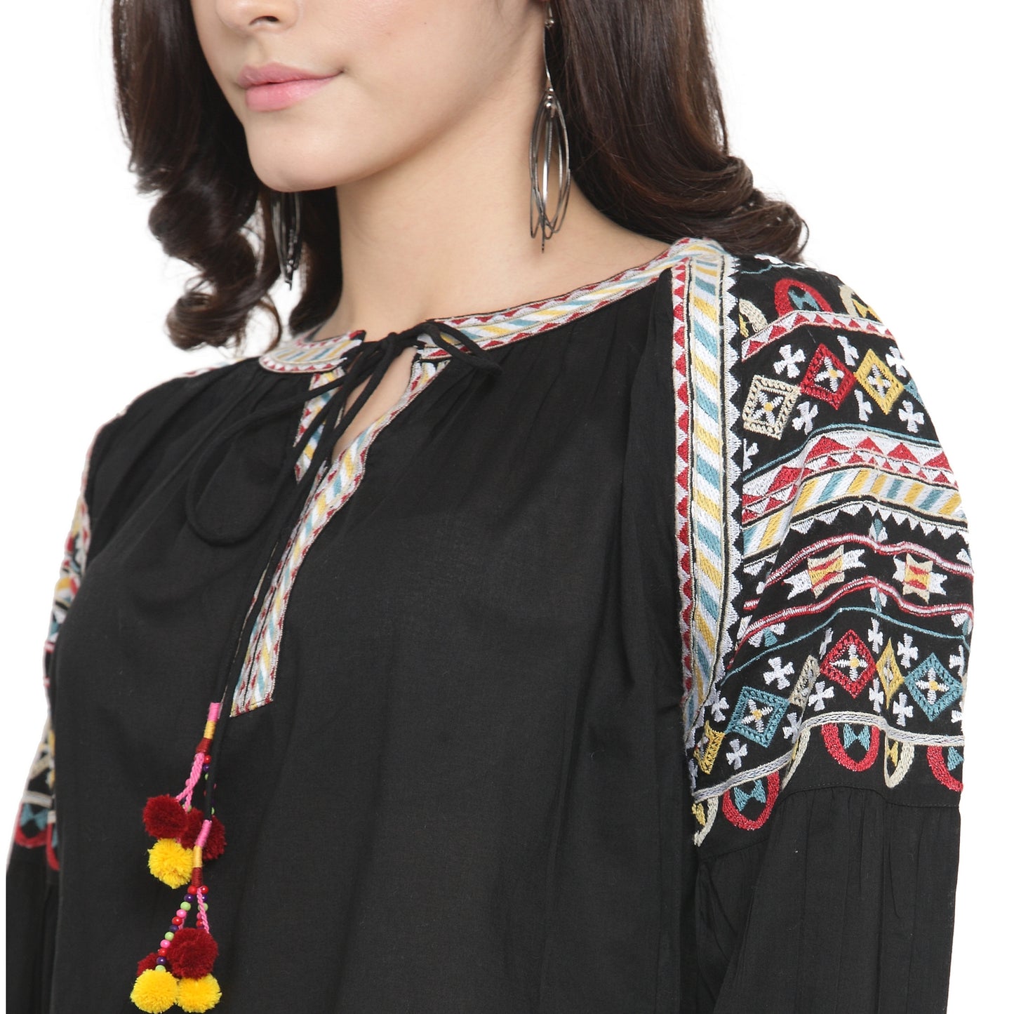 Black Embroidered top