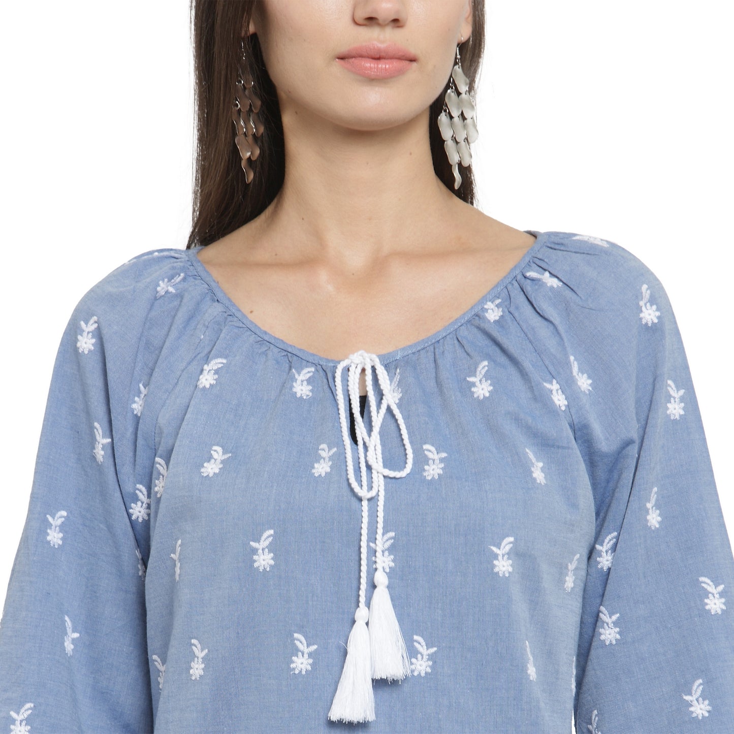 Allover embroidered Top