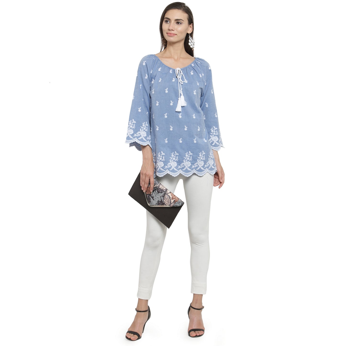 Allover embroidered Top