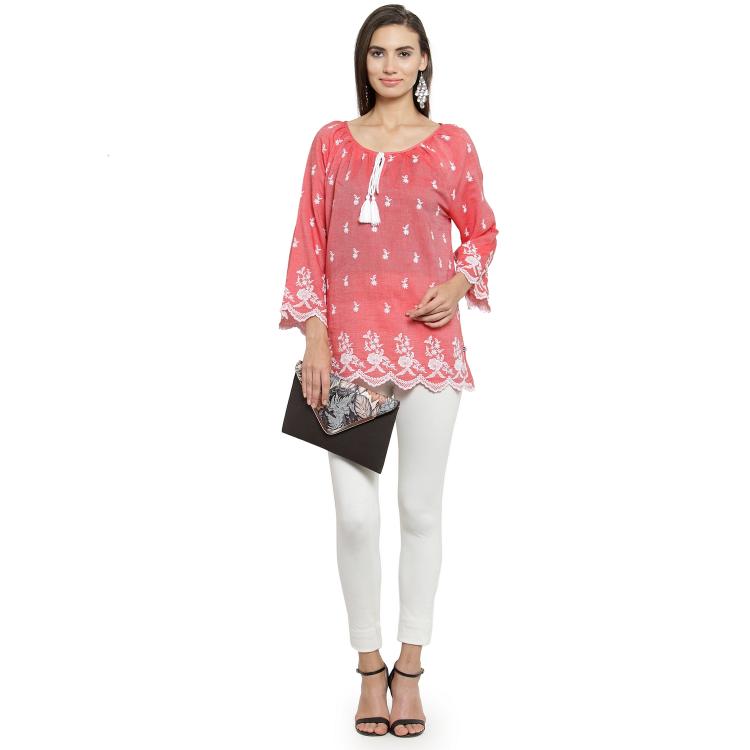 Allover embroidered Top