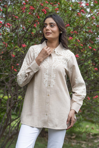 Mila embroidered top