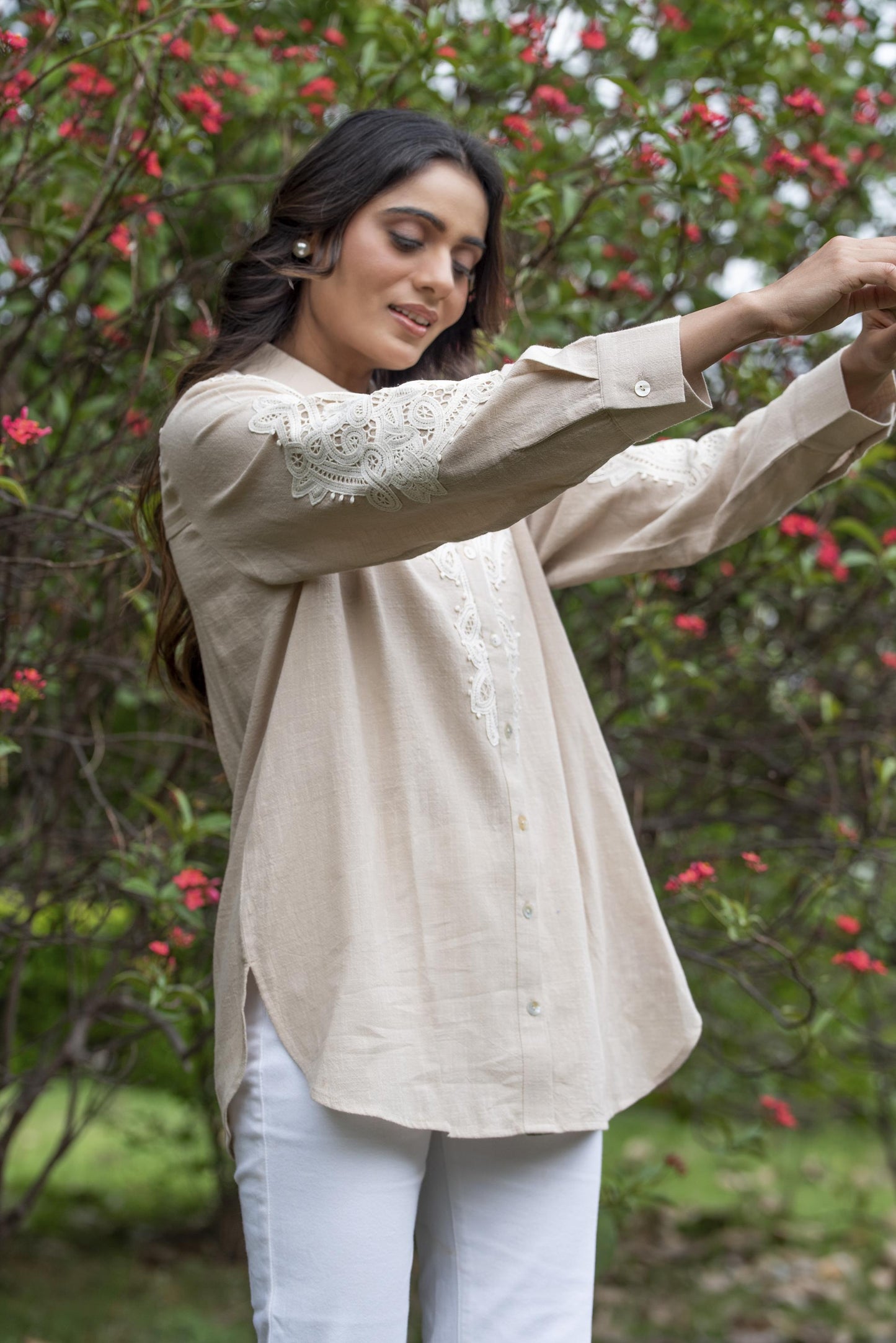 Mila embroidered top