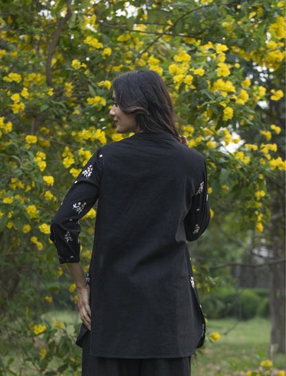 Black floral Tunic